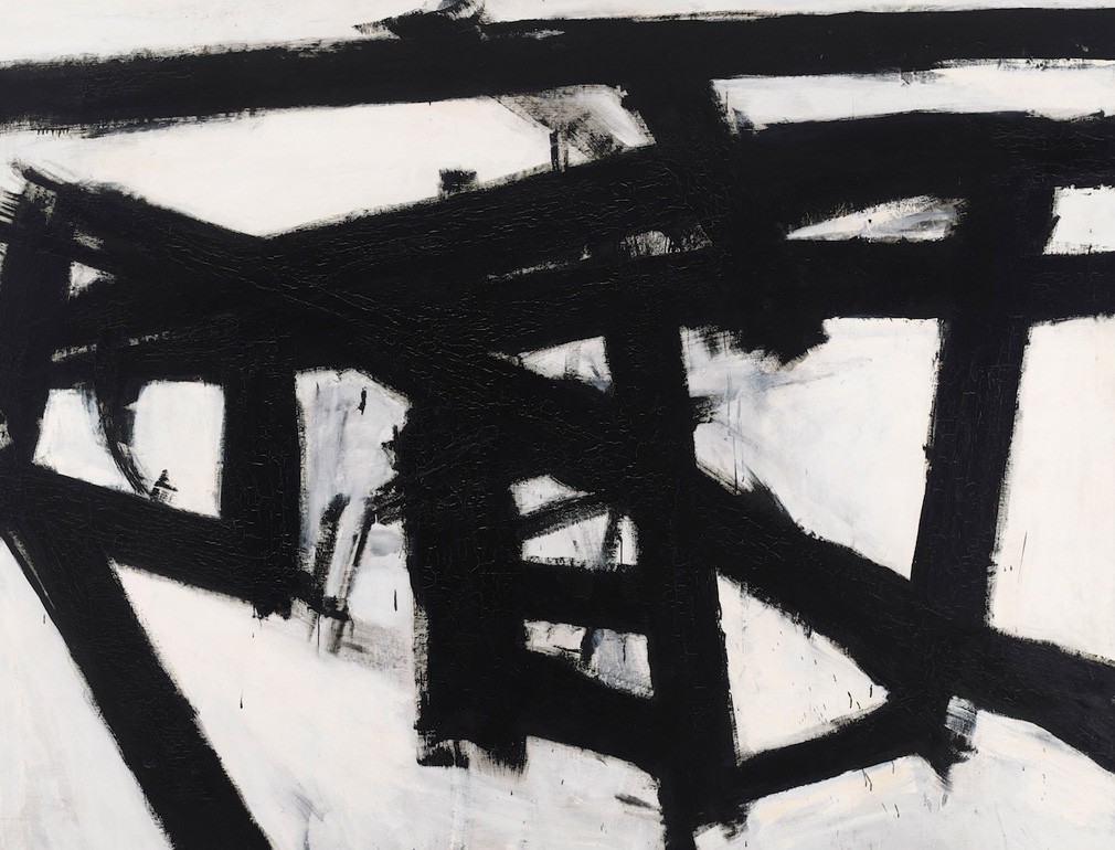 Black and white painting by Franz Kline